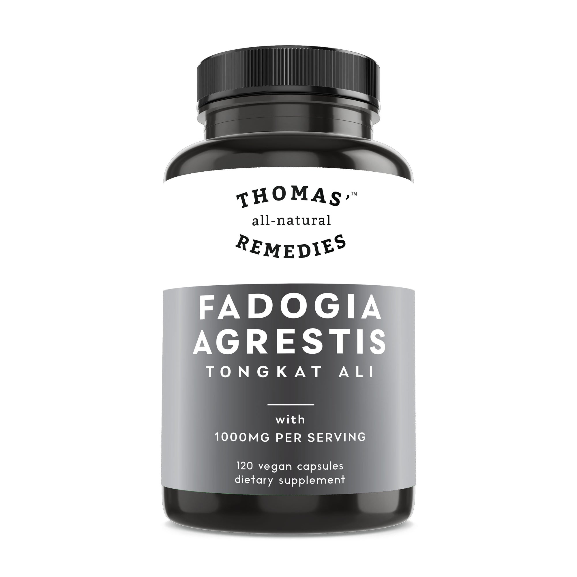 Fadogia Agrestis 600mg Complexed with Tongkat Ali 400mg - 120ct