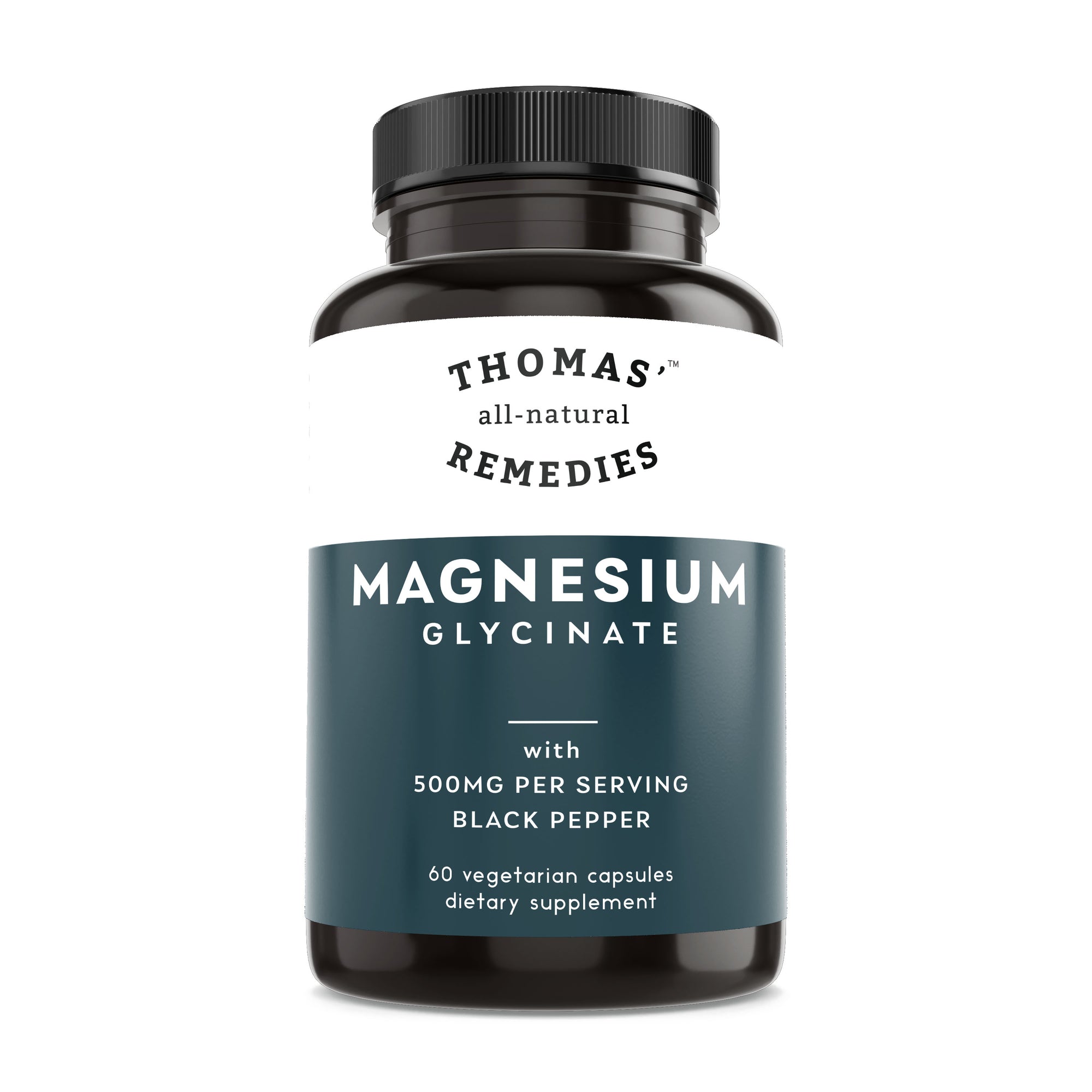 Magnesium Glycinate 500mg with Black Pepper - 60ct